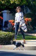 NINA DOBREV Out with Maverick in Los Angeles 04/11/2020