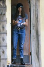 NINA DOBREV Sanitizes Her Credit Card After a Repairman Drops off Her Tesla 04/06/2020