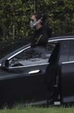 NINA DOBREV Wearing Mask Out in Los Angeles 04/08/2020