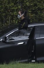 NINA DOBREV Wearing Mask Out in Los Angeles 04/08/2020