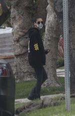 NINA DOBREV Wearing Mask Out in Los Angeles 04/08/2020