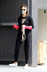 NINA DOBREV Wearing Mask Outside Vet