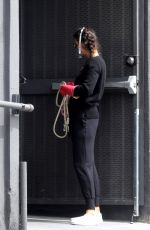 NINA DOBREV Wearing Mask Outside Vet