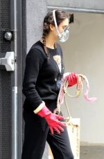 NINA DOBREV Wearing Mask Outside Vet