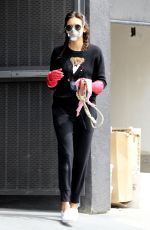 NINA DOBREV Wearing Mask Outside Vet