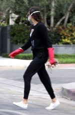 NINA DOBREV Wearing Mask Outside Vet