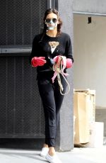NINA DOBREV Wearing Mask Outside Vet