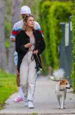 OLIVIA HOLT Out with Her Dog in Los Angeles 03/31/2020