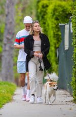 OLIVIA HOLT Out with Her Dog in Los Angeles 03/31/2020