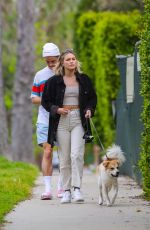 OLIVIA HOLT Out with Her Dog in Los Angeles 03/31/2020