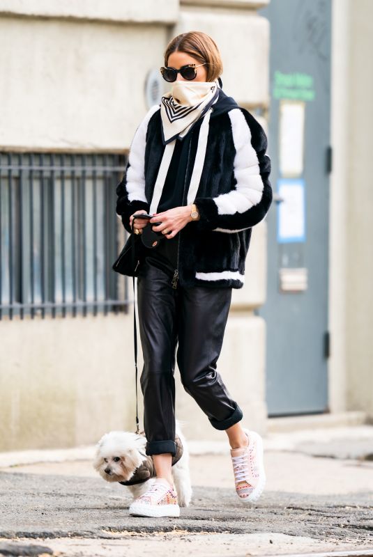 OLIVIA PALERMO Out with Her Dog in New York 04/28/2020