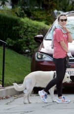 OLIVIA WILDE Out with Her Dog in Los Angeles 04/02/2020