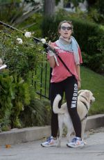 OLIVIA WILDE Out with Her Dog in Los Angeles 04/02/2020