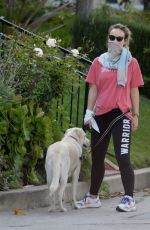 OLIVIA WILDE Out with Her Dog in Los Angeles 04/02/2020