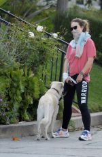 OLIVIA WILDE Out with Her Dog in Los Angeles 04/02/2020