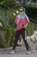 OLIVIA WILDE Out with Her Dog in Los Angeles 04/02/2020