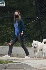 OLIVIA WILDE Out with Her Dog in Los Angeles 04/12/2020