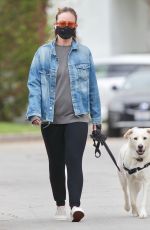 OLIVIA WILDE Waring a Black Mask Out with Her Dog in Los Angeles 04/05/2020