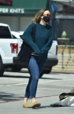 OLIVIA WILDE Wearing a Black Face Mask Out in Los Angeles 04/03/2020