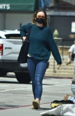 OLIVIA WILDE Wearing a Black Face Mask Out in Los Angeles 04/03/2020