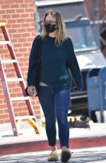 OLIVIA WILDE Wearing a Black Face Mask Out in Los Angeles 04/03/2020