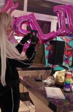 PARIS HILTON Builds Her DJ Set and Performs at Her Home in Los Angeles 04/14/2020