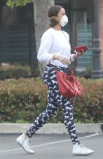 PAULA PATTON Wearing Mask and Gloves at ATM in Malibu 04/16/2020