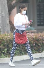 PAULA PATTON Wearing Mask and Gloves at ATM in Malibu 04/16/2020