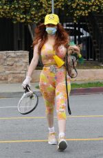 PHOEBE PRICE Out Playing Tennis in Los Angeles 04/19/2020