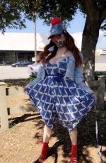 PHOEBE PRICE Shows off New Custom Mask Out in Los Angeles 04/14/2020