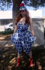 PHOEBE PRICE Shows off New Custom Mask Out in Los Angeles 04/14/2020