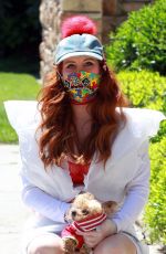 PHOEBE PRICE Wearing a Trash Bag Out in Los Angeles 04/15/2020