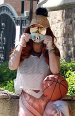 PHOEBE PRICE Wearing Human Muscle Print Leggings Out in Los Angeles 04/25/2020