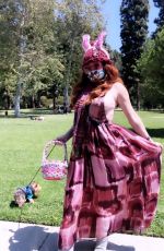 PHOEBE PRICE Wears a Mask Out in Los Angeles 04/11/2020