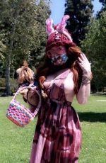 PHOEBE PRICE Wears a Mask Out in Los Angeles 04/11/2020