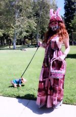 PHOEBE PRICE Wears a Mask Out in Los Angeles 04/11/2020