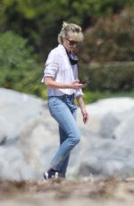 PORTIA DE ROSSI Out on the Beach in Los Angeles 04/16/2020