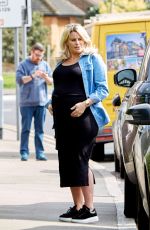 Pregant DANIELLE ARMSTRONG and Tom Edney Out in Essex 04/17/2020