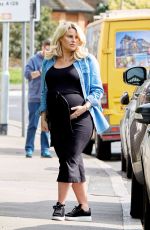 Pregant DANIELLE ARMSTRONG and Tom Edney Out in Essex 04/17/2020