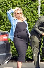 Pregant DANIELLE ARMSTRONG and Tom Edney Out in Essex 04/17/2020