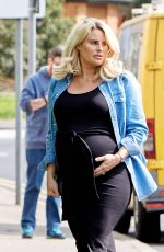 Pregant DANIELLE ARMSTRONG and Tom Edney Out in Essex 04/17/2020