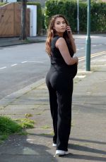 Pregnant CHLOE GOODMAN Out and About in Hove 04/07/2020
