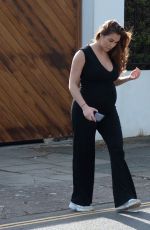 Pregnant CHLOE GOODMAN Out and About in Hove 04/07/2020