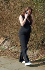 Pregnant CHLOE GOODMAN Out and About in Hove 04/07/2020