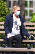 Pregnant CHLOE SEVIGNY and Sinisa Mackovic Wearing Mask Out in New York 04/28/2020