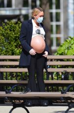 Pregnant CHLOE SEVIGNY and Sinisa Mackovic Wearing Mask Out in New York 04/28/2020