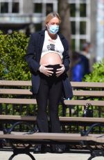 Pregnant CHLOE SEVIGNY and Sinisa Mackovic Wearing Mask Out in New York 04/28/2020
