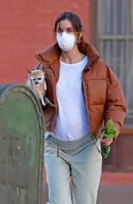 Pregnant HILARY RHODA Wearing Mask Out with Sean Avery in New York 04/07/2020