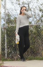 Pregnant LEIGHTON MEESTER Out and About in Los Angeles 04/02/2020
