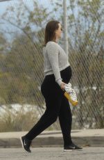 Pregnant LEIGHTON MEESTER Out and About in Los Angeles 04/02/2020